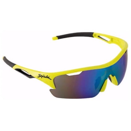 Gafas Spiuk Jifter amarillo fluor con lentes espejadas verde